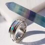 Rajalita Love Turquoise Silver Spinning Ring, thumbnail 1 of 12