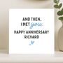 And Then I Met You Husband Romantic Card For Him Anniversary, thumbnail 7 of 8