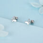 Sterling Silver Butterfly 18 G Screw Back Stud Earrings, thumbnail 3 of 12