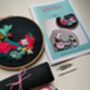 Navy Linen Abstract Embroidery Kit, thumbnail 3 of 3