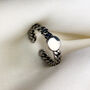 Sterling Silver Circle Detail Adjustable Ring, thumbnail 1 of 4