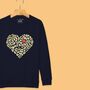 'Leopard Heart Of Hearts' Kids Sweatshirt, thumbnail 2 of 7