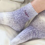 Embroidered Ombre Fluffy Bed Socks, thumbnail 1 of 3
