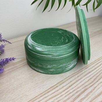 Emerald Green Wide Smooth Storage Pot With Lid, 4 of 7