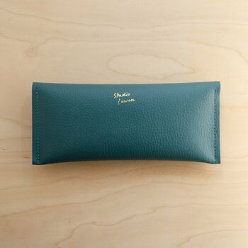 Envelope Recycled Leather Glasses Case, 8 of 12