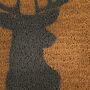 Country Home Stag Head Grey Print Doormat, thumbnail 2 of 2