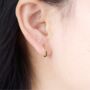 Gold Geometric Hoops, thumbnail 4 of 7