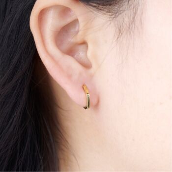 Gold Geometric Hoops, 4 of 7