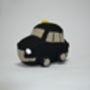 London Cab Knitted Toy In Pink And Black, thumbnail 2 of 7