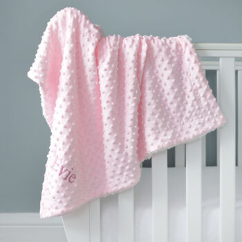 Personalised Bright Pink Bobble Sherpa Baby Blanket, 6 of 10