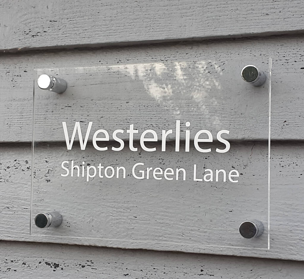 Bespoke Acrylic House Sign By leonora hammond