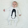 Penguin Baby Sleepsuit, thumbnail 2 of 4