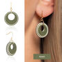 Sustainable Circular Earrings • Gold Plated Sterling Silver Hooks • Available In Five Colours, thumbnail 3 of 8