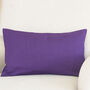 Aubergine Linen Lumbar Cushion Cover, thumbnail 3 of 3