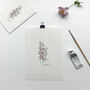 ‘Penstemon’ Flower Hand Illustrated Giclée Print, thumbnail 1 of 2