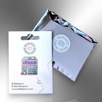 I Love Tea Shops Hard Enamel Pin Badge, Birthday, Christmas, Friendship Gift For Tea And Cake Lovers, 5 of 8