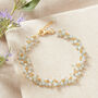 Seed Pearl Cluster Gold Plated Silver Bracelet, thumbnail 11 of 12
