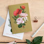 Green Christmas Card, Rose Bunch, Copper Foil, thumbnail 1 of 3