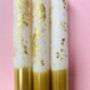 White And Gold Glitter Christmas Candles 'Angel Wings', thumbnail 3 of 4