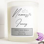 Namaste Personalised Soy Wax Scented Candle, thumbnail 1 of 10