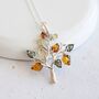 Sterling Silver Baltic Amber Tree Of Life Necklace, thumbnail 1 of 12
