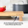 Personalised Solid Oak Raised Chopping Board, thumbnail 3 of 10
