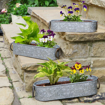 Set Of Three Large Garden Trough Planters, 6 of 6