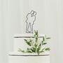 Minimalist Gay Couple Figure Topper, thumbnail 1 of 4