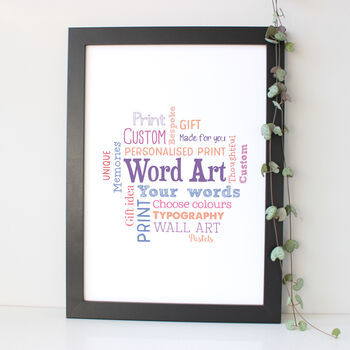 Personalised Word Art Cloud Print, 8 of 8