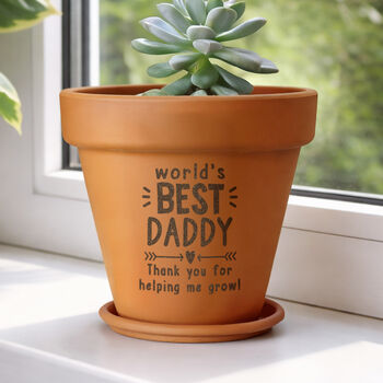 Personalised Plant Pot Gift World’s Best, 3 of 7