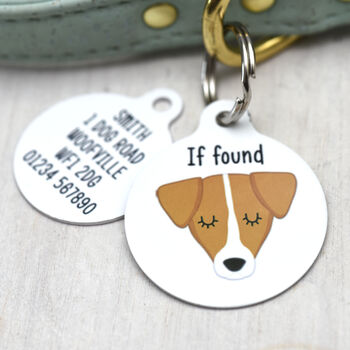 Jack Russell Personalised Pet ID Name Tag, 5 of 12