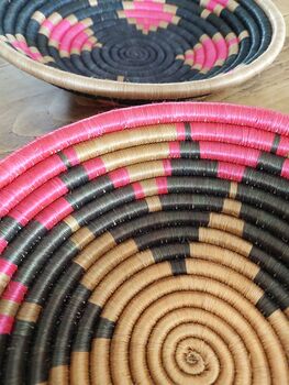 Set Of Two Handmade African Wall Baskets, 2 of 4