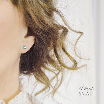 Green Apatite Stud Earrings, 11 of 11