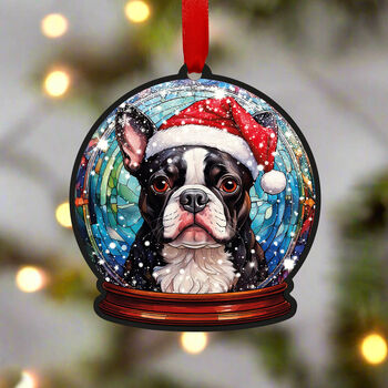 Boston Terrier Dog Tree Decoration, 2 of 2