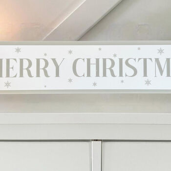 Personalised Merry Christmas Grey And White Road Sign, 5 of 5