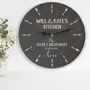 Couples Personalised Slate Kitchen Clock, thumbnail 1 of 2
