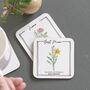 Birth Flower Botanical Coaster, thumbnail 1 of 2