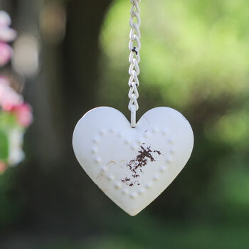 Ornate Hanging Heart Garden Wind Chime, 7 of 9