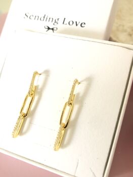 Link Chain Earrings In Gold And Silver, 6 of 8