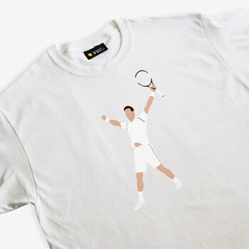 Novak Djokovic Tennis T Shirt By Jack's Posters | notonthehighstreet.com