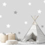 Pack Of 10 Star Fabric Wall Stickers, thumbnail 1 of 3