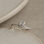 Sterling Silver Ginkgo Ring, thumbnail 6 of 8