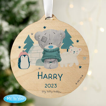 Personalised Winter Explorer Tiny Tatty Teddy Christmas Tree Decoration, 4 of 5