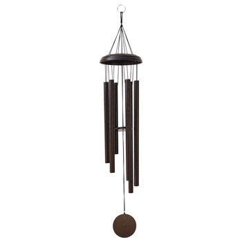 Custom 30 Inch Textured Bronze Wind Chime For Garden Decoration, 6 of 12