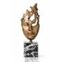 Abstract Face Sculpture Yellow Gold Decorative Bust, thumbnail 6 of 7