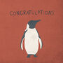 'Congratulations' Penguin Greeting Card, thumbnail 2 of 2