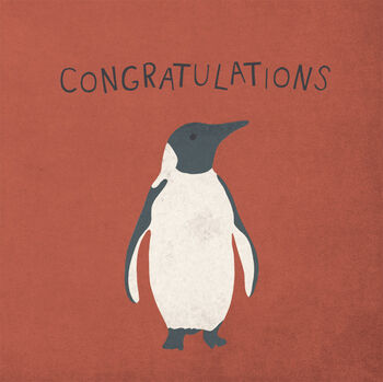 'Congratulations' Penguin Greeting Card, 2 of 2