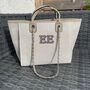 Personalised Stone Large Chain Initial Tote Shoulder Bag, thumbnail 8 of 11