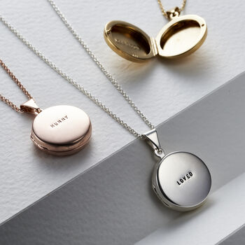 Personalised Small Round Locket Necklace, 4 of 9