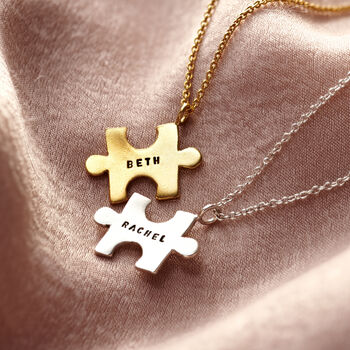 Personalised Friendship Jigsaw Necklace Set, 2 of 9